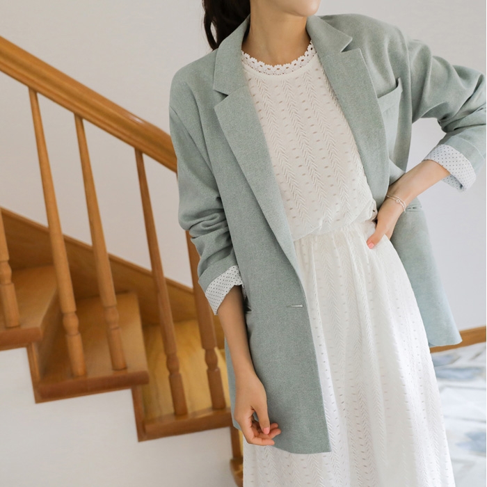 New Korean Women Summer  Long sleeves windbreaker Casual Lady coats beige mint free size