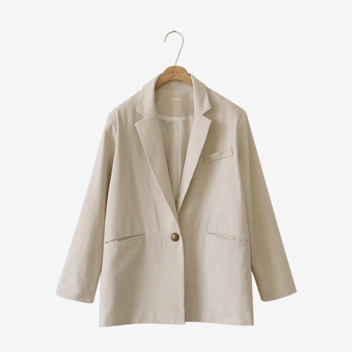 New Korean Women Summer  Long sleeves windbreaker Casual Lady coats beige mint free size